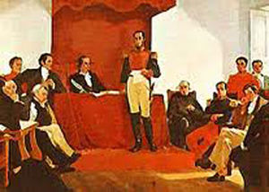 Bolívar ante el Congreso. Bolívar ante el Congreso.
