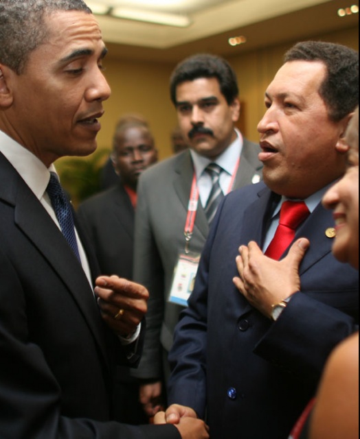 Barack Obama, Nicolas Maduro, Hugo Chavez, Foto para la historia, Estados Unidos y Venezuela, Democracia vs. Dictadura