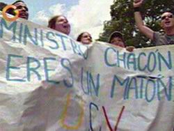Ministro de interior y justicia, Jesse Chacon, Estudiantes asesinados de la Universidad Santa María, asesinato de estudiantes, asesinato por la DIM y el CICPC, Universidad Santa María