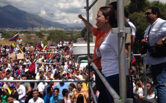 Convocan concentracin en apoyo a Mara Corina Machado.