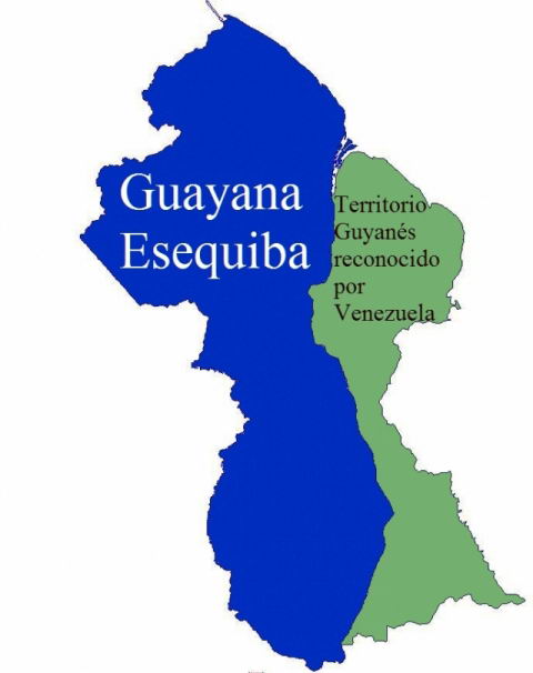 Venezuela le reclama a Guyana un territorio de 159.500 kilmetros cuadrados de extensin.