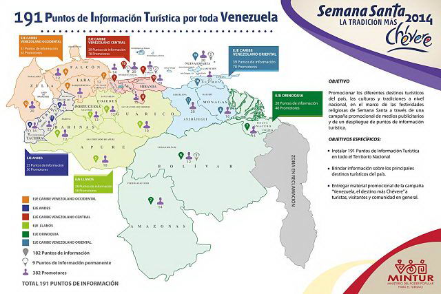 Puntos de información turísticos Semana Santa 2014/Fuente: Mintur. Puntos de información turísticos Semana Santa 2014/Fuente: Mintur.