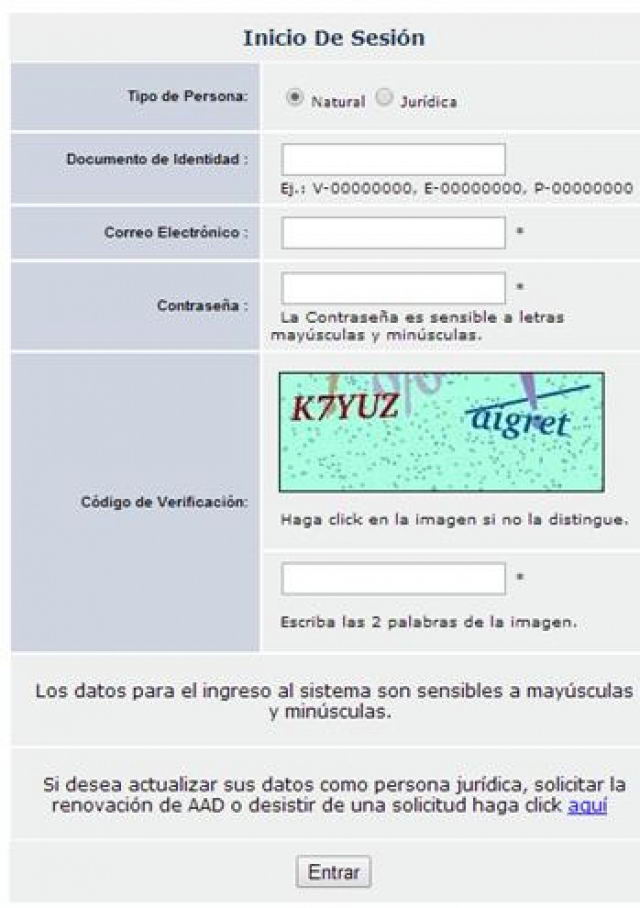 Ingrese sus datos