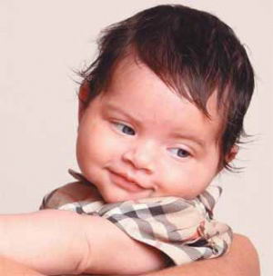 Carlota Valentina Sarcos Delgado con 2 meses de edad