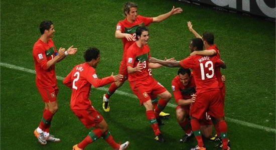 Portugal venci a Corea del Norte con siete (7) goles a cero (0) en el Mundial de Futbol de la FIFA Sudfrica 2010