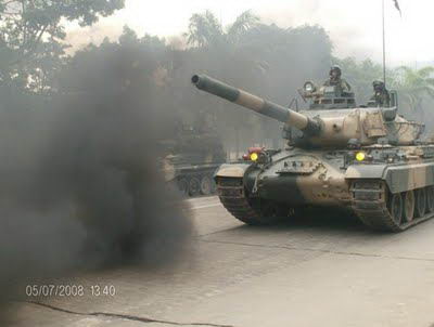 Tanques de guerra con camuflaje