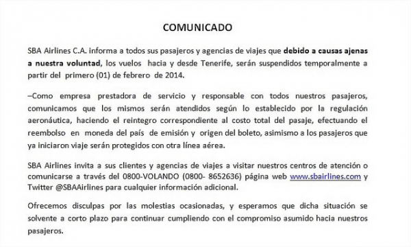Comunicado. Foto: Elmundo.