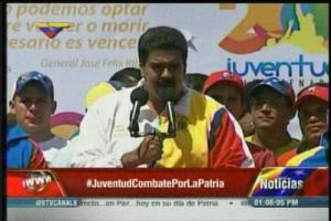 Presidente de Venezuela, Nicols Maduro, desde la marcha oficialista en La Pastora, Caracas