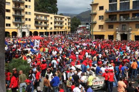 Marcha oficialista en La Pastora, Caracas.