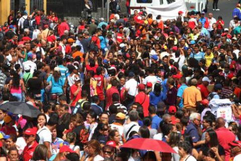 Marcha oficialista en La Pastora, Caracas.