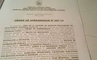 Orden de captura. Imagen: La Verdad