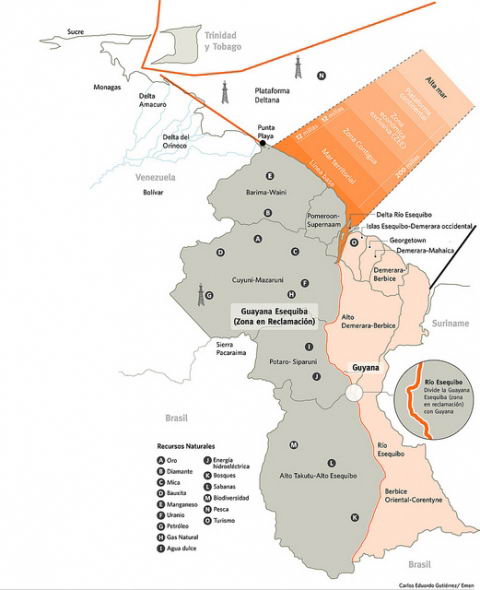 Mapa de Guyana Esequiba. Mapa de Guyana Esequiba.