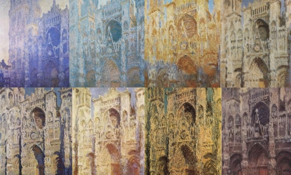 La serie de 30 cuadros sobre la catedral de Rouen de Monet, explica claramente el profundo deseo de querer plasmar la transformacin en las obras impresionistas