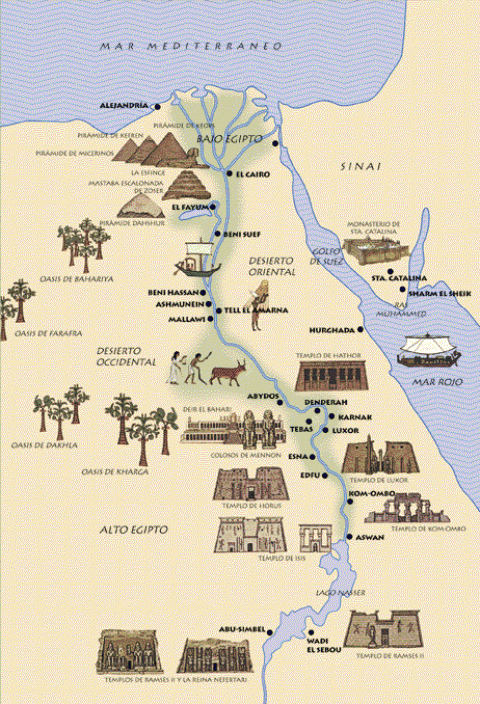 Mapa de Egipto Mapa de Egipto