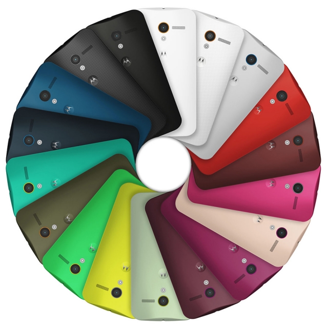 El Moto X viene en varios colores y presentaciones, también puedes crear carcasas personalidazas El Moto X viene en varios colores y presentaciones, también puedes crear carcasas personalidazas