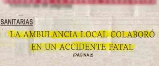 Este titulo es un ejemeplo de ambiguedad. La ambulancia la ambulancia fue responsable del accidente o una ambulancia ayudo en un accidente?