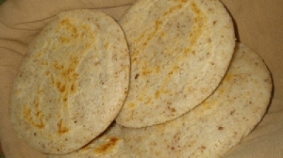 Arepas a base de ajonjol, avena y linaza.