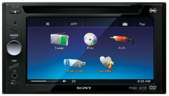 XAV-63 pantalla para el carro Sony
