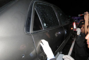 Carro donde viajaba la ex miss (Foto: Noticialdia)