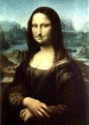 "L.H.O.O.Q" o mejor conocida como "La Gioconda con bigotes" de Marcell Duchamp. "L.H.O.O.Q" o mejor conocida como "La Gioconda con bigotes" de Marcell Duchamp.
