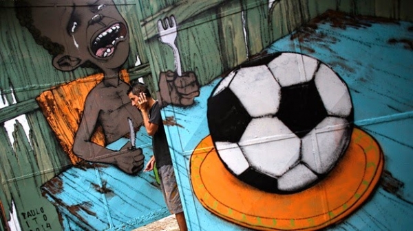 Grafitti en una de las calles de Brasil.
