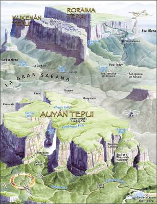 Mapa del Parque Nacional Canaima Mapa del Parque Nacional Canaima
