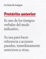 Modo verbal indicativo: pretrito anterior