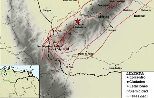 Sismo de 3,2 y 4,8 sacudieron a los estados Mrida y Tchira
