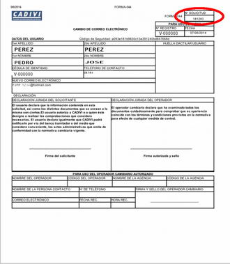 Localice el nmero de solicitud y copielo, lo necesitar para armar la carpeta