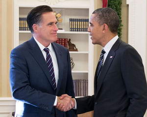Obama y Romney en la Oficina Oval. Obama y Romney en la Oficina Oval.