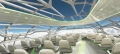Airbus presenta modelo futurista de aeronave interactiva con techo transparente