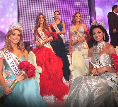 Cuadro de las misses ganadoras