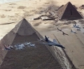 Vuelo militar sobre la Gran Pirmide (Egipto, Bright Star 1999)