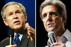 George W. Bush en debate con John Kerry