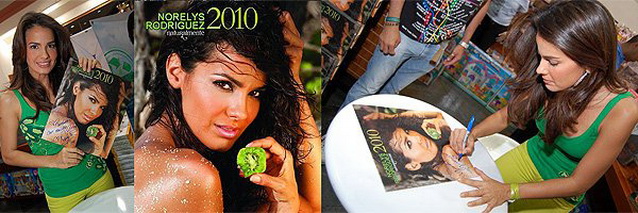Norelys Rodrguez Naturalmente, presentando el calendario 2010