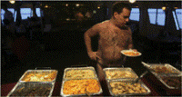 Las pastas son servidas a modo de banquete.