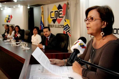 Tibisay Lucena informó que el 80% de las mesas electorales están instaladas Tibisay Lucena informó que el 80% de las mesas electorales están instaladas
