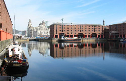Vista del muelle en Albert Dock