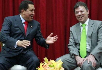 Chvez y Santos firmaron la Declaracin de Miraflores