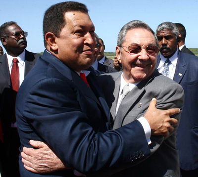 Chvez y Raul Castro