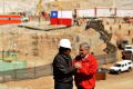 Evo Morales visita lugar de rescate de los mineros