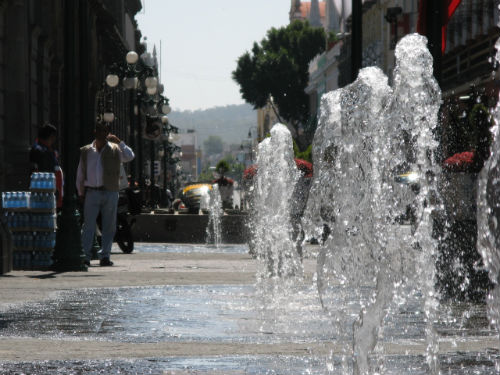 Fuentes en el Centro de Puebla