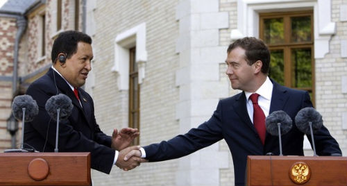 Hugo Chvez y Dimitri Medvded 