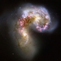 Telescopio espacial Hubble logra choque galctico